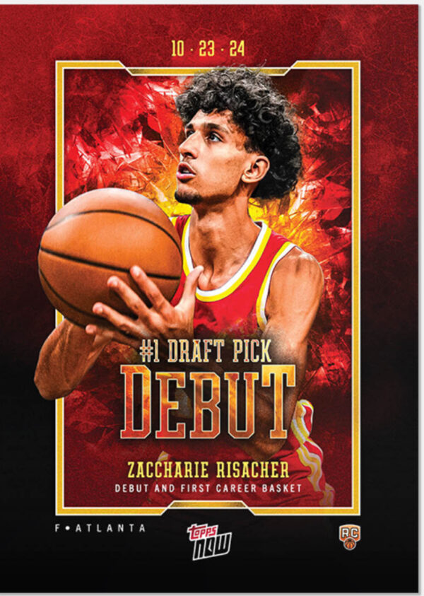 Zaccharie Risacher 2024-25 Topps NOW Basketball Card RC